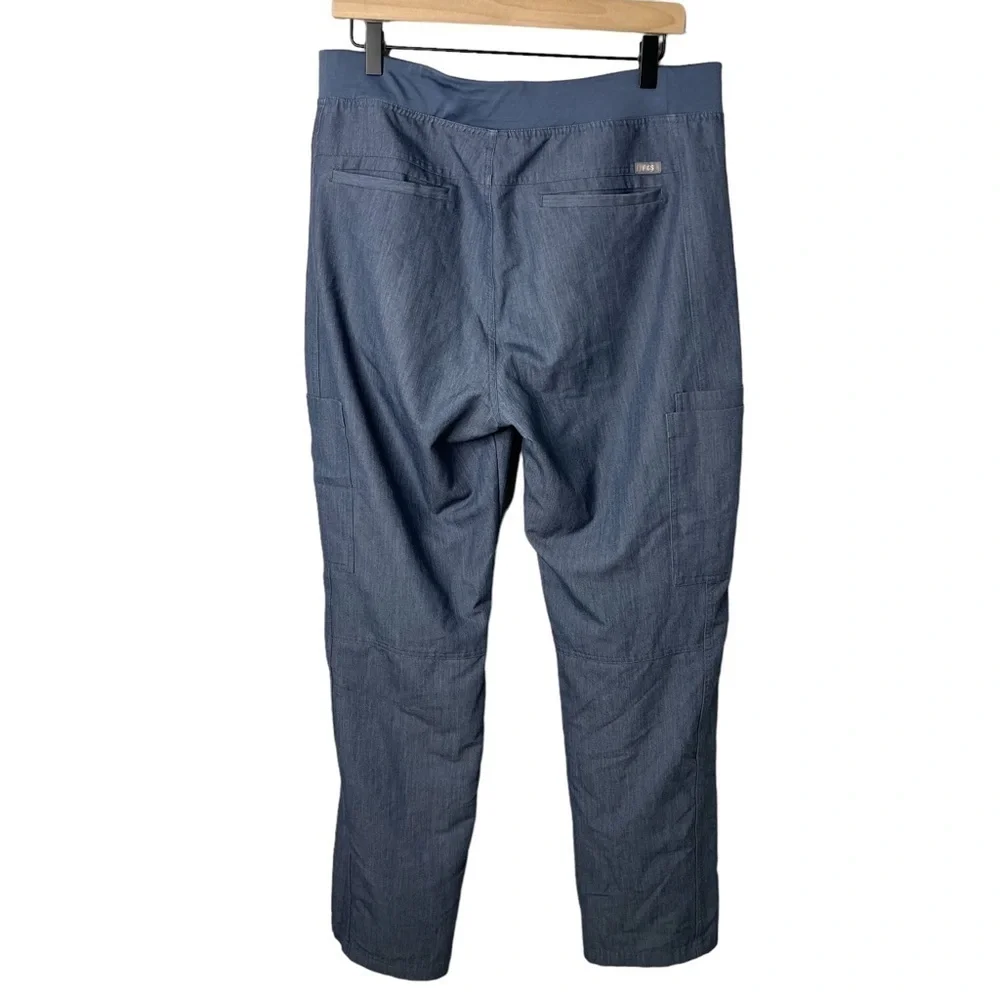 Figs Axim Cargo Scrub Pants Heather Blue Size Medium Style T2001 Medical